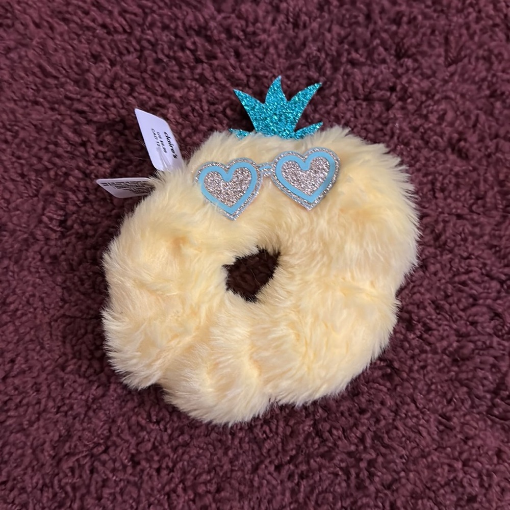 Claire’s Furry Cool Pineapple Hair Scrunchie